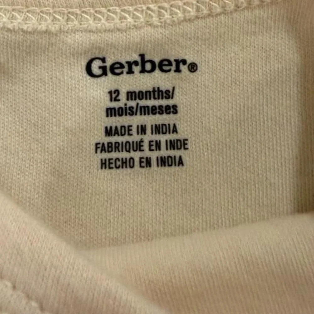 Gerber Baby Game Day Football Long Sleeve Bodysuit Tan 12 Months